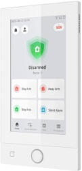 Hikvision DS-PK670MDW-HWE/White 7 érintőképernyős kezelő AX Hybrid Pro G2 központokhoz, 2/1 I/O, M1/DESFire, Ethernet/WiFi, fehér