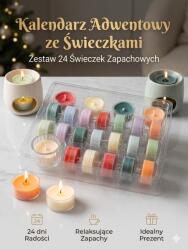  Adventi naptár gyertyákkal 24 db-os szett (X002AFALI7)