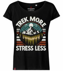 Voyovnik Trek More, Stress Less T-shirt női póló - Black - M (2786050)