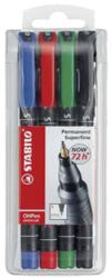 edding MARKER OHpen PERMANENT STABILO UNIVERSAL, 4 buc/set (960093) - officeclass