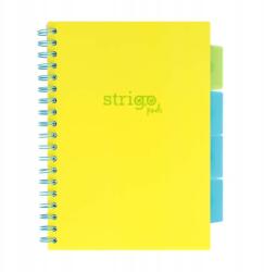 strigo Spirálos Jegyzetfüzet B5/100 lap kockás Neon sárga (PADS014)