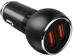 LDNIO Incarcator Auto Ldnio QuickCharge 3.0 (C503Q), 2*USB, 36W, Cablu USB-C inclus, Negru