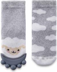 BabyJem Чорапи с чесалка за зъби BabyJem - Boys, 6-12 месеца, Grey (652)