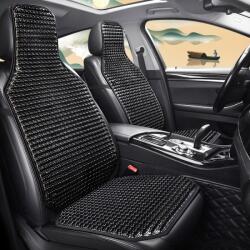 AVEX Husa Premium pentru scaun auto cu bile de masaj din lemn, dimensiune 122 x 42 cm, culoare Negru (AVX-T210824-6) - edanco