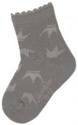 Sterntaler Детски чорапи Sterntaler - С коронки, 23/26 размер, 2-4 години, сиви (8421800-566)