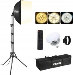 Softbox Lámpa 40x40 Cm Állítható Led Izzó és Állvány 150 Cm : 443 (Lampa Softbox 40x40 Cm Regulowana Żarówka LED)