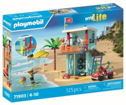 Playmobil - Jucarie de rol Turnul salvamarului si vehicul de plaja (4008789719034)