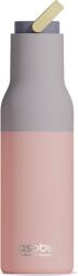 Asobu Sticlă termică cu pai Metro 600 ml, roz pastel (SBV34PO)