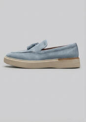 Boss Shoes Loafers Mocasini Barbati Din Piele Intoarsa In Culoare Albastra D7865 (D7865)