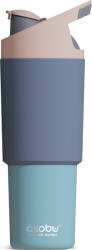 Asobu Sticlă termică cu pai Cosmic 1 l, albastru pastel (BF77PB)