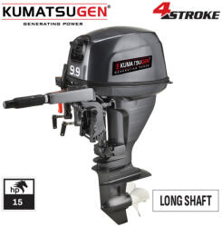 KUMATSUGEN motor barcă pe benzină 15 CP, Φ235 mm, ax lung, răcire cu apă (GM6300)