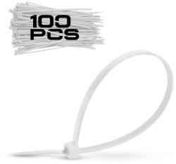 Bormann Coliere de cablu nylon 2, 5x100 mm albe 100 buc (BCR5000)