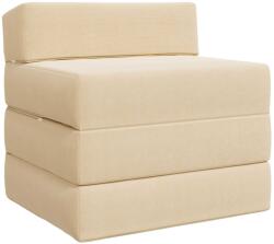 vidaXL Canapea Pat Pliabila Crem 200 x 70 x 15 cm GartenMobel Dekor (900014) Canapea