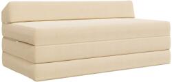 vidaXL Canapea Pat Pliabila Crem 120 x 60 x 49 cm Tesatura GartenMobel Dekor (900048) Canapea