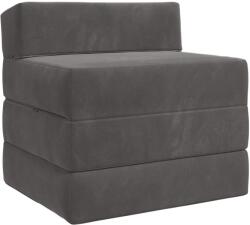 vidaXL Canapea Pat Pliabila Gri închis 200 x 70 x 10 cm Catifea GartenMobel Dekor (900025) Canapea