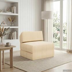 vidaXL Canapea Pat Pliabila Crem 60 x 70 x 41 cm Tesatura GartenMobel Dekor (900065) Canapea