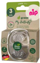 NIP Set 2 suzete ortodontice NIP My Butterfly din silicon, 5-18 luni, maro (38864)