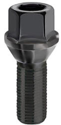  Prezon janta auto M14x1.25, 27 mm, con drept, negru, cheie HEX17 (070526-6)