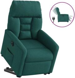 vidaXL Fotoliu electric rabatabil cu ridicare, verde închis, textil GartenMobel Dekor (3303058)