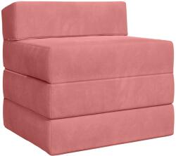vidaXL Canapea Pat Pliabila Roz 200 x 70 x 10 cm Catifea GartenMobel Dekor (900027) Canapea