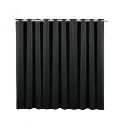 Jemidi Draperie opaca cu inele Jemidi, 300 x 245 cm, Negru, Poliester, 55275.01. 02 (4056825058265)