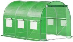  Sera de gradina tip tunel 200x300 cm, cadru metalic, 6 ferestre, 6 mp (GT-0002)
