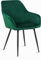 Kiwari Scaun cu brate/Fotoliu bucatarie de Dining/Living/Bucatarie Kiwari® Verdi, Catifea, Ergonomic, 50x41x84cm, Verde Smarald (5941947802225)