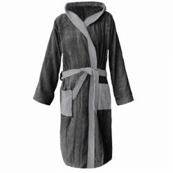 Homelevel Halat de baie din tesatura Homelevel, 2XL, Gri, Bumbac organic, 54856.22. 5 (4056825083854)