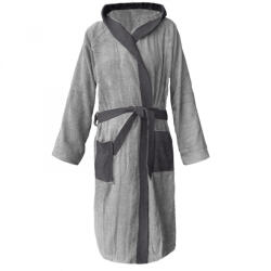 Homelevel Halat de baie din tesatura Homelevel, 2XL, Gri, Bumbac organic, 54856.25. 5 (4056825083984)