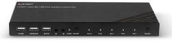 Lindy KVM суич 4 порта HDMI 4K60, USB 2.0 и аудио, Lindy 32810 (32810)