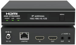 EVOCONNECT Енкодер HDMI 4K@60 за Стрийминг H. 264/H. 265, HDMI IN & OUT, Audio-IN & OUT (Stream4K)