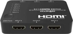 EVOCONNECT HDMI2.0b суич 5x1 4K@60Hz 4: 4: 4, HDCP2.2, 3D с дистанционно управление (HDCVT-HDS-B51)
