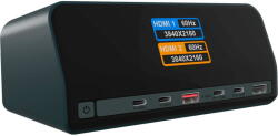 RaidSonic Docking Station Icy Box Dockingstation IcyBox Spade Dock 4038 7 in 1 mit LCD Display (IB-DK4038-LCD)