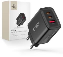 Tech-Protect nca65w-gan 3-port network charger pd 65w / qc3.0 black (5906302336081)