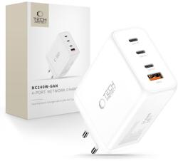 Tech-Protect nc240w-gan 4-port network charger pd 240w / qc3.0 white (5906302352371)
