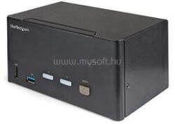StarTech 2 Port Triple Monitor DisplayPort KVM Switch - 4K 60Hz UHD HDR - Desktop DP 1.2 KVM with 2 Port USB 3.0 Hub (5Gbps) & 4x USB 2.0 HID Ports, Audio (SV231TDPU34K) (SV231TDPU34K)