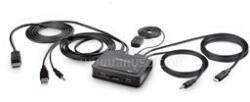 StarTech 2-Port Hybrid USB-C DisplayPort Cable KVM Switch, 4K 60Hz, Compact KVM with 6ft/1.8m USB-A/DisplayPort/Audio & 4ft/1.2m USB-C Integrated Host Cables (C2-D46-UAC-CBL-KVM) (C2-D46-UAC-CBL-KVM)