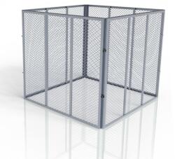 Juskys Compostor metalic 800 l, oțel galvanizat, 100x100x80 cm, arg (301894) Compostator