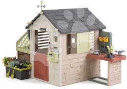 Smoby Căsuță cu atelier de lucru și lampă Nature Playhouse Workshop Life Smoby extensibilă cu filtru UV de la 24 luni (SM810310-B) Casuta pentru copii