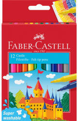 Faber-Castell Rostirón, filctoll készlet kastélyos, Faber-Castell 12 klf. Szín (554201) - web24