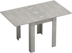HomCom Masă de Dining Extensibilă pentru 4-6 Persoane Design Pliabil, 70-140cm Masă Rectangulară de Economisire a Spațiului cu Picioare Antiderapante, pentru Sala de Mese Sufragerie, Gri Efect Lemn | Aosom R