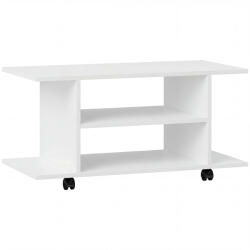 HomCom Mobilier unghiular cu roți și rafturi, până la 42", alb | Aosom Romania (83B-100V00WT)