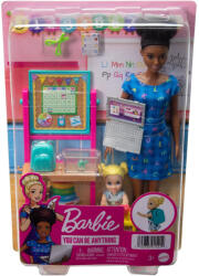 Mattel Barbie Cariere Set Mobilier Cu Papusa Bruneta Profesoara (MTDHB63_HCN20) Papusa Barbie