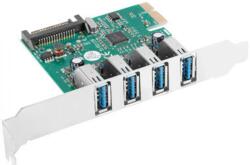 Lanberg PCI Express 4 x USB 3.1 GEN1 + low profile bracket (PCE-US3-004)