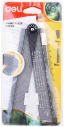 Deli Rigla smart pliabila Deli, 30 cm, Negru (DLEG01102)