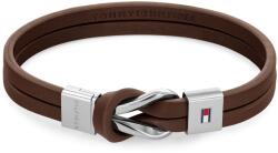 Tommy Hilfiger Bratara moderna din piele maro Braided Knot 2790441