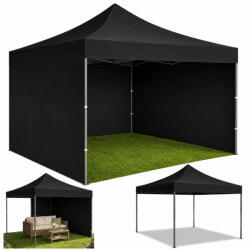 LEAN Kerti Sátor Express Kereskedelmi Vendéglátó Pavilon Fekete 3x3M (5905991093398)