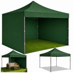 LEAN Kerti Sátor Express Kereskedelmi Vendéglátó Pavilon Zöld 3x3M (5905991093374)