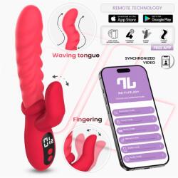 INTOYOU App Series Tingly Waving & Finger Vibrator with App Red