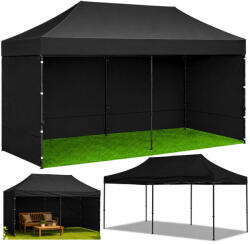 LEAN Express Kerti Sátor Vendéglátóipari Pavilon Fekete 3x6 M (5905991093428)